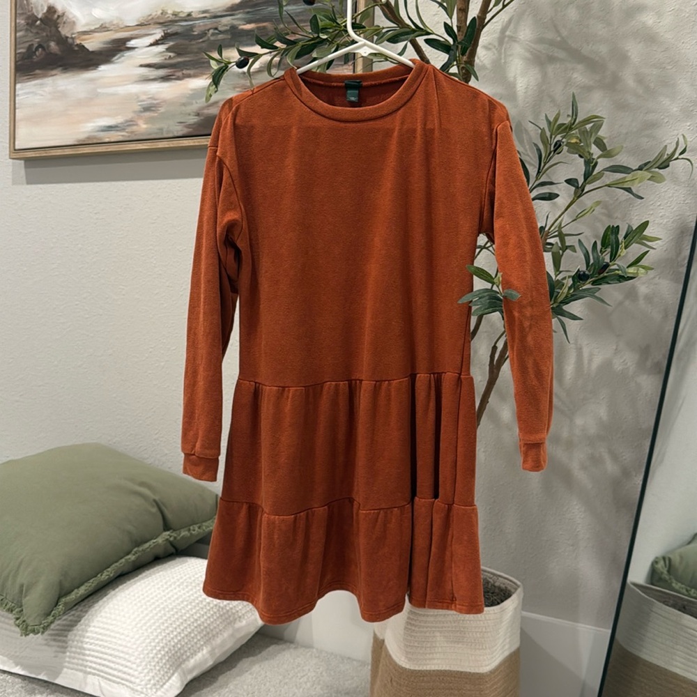 Long sleeve jersey dress